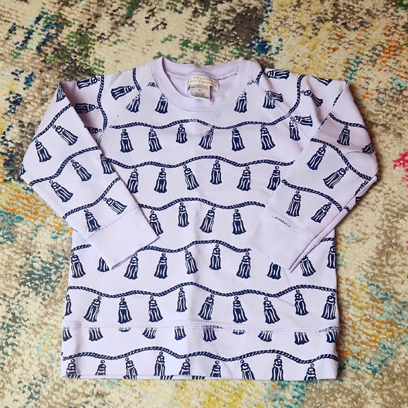 The Beaufort Bonnet Company Purple Tassel Girls Crewneck Shirt Size 3t - Picture 1 of 2